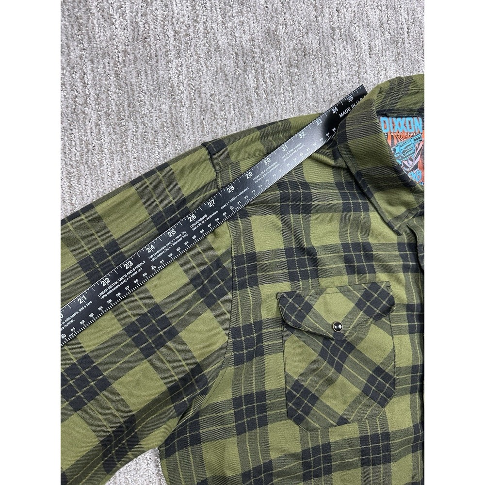 Dixxon Flannel Co 38 Special Green Plaid Flannel Shirt D-Tech 2XL Button-Up - Picture 5 of 9